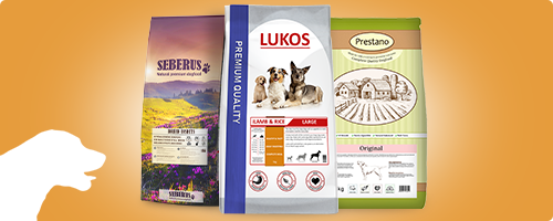 Aliments pour chiens disponibles exclusivement chez Brekz